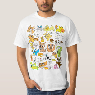 HundeCartoon 6 in 1 T - Shirt sammelbar