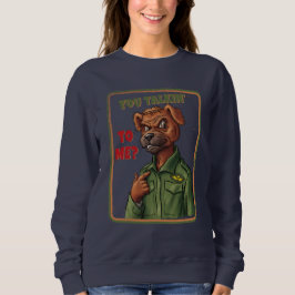 Hundecharakter mit ikonischer Filmzitat Sweatshirt