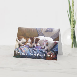 Hundedank für dort sein- dankeskarte