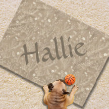 Hundedecke - Braun Botanisch, Personalisiert