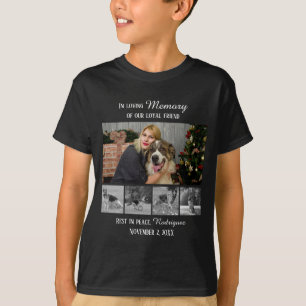 Hundedenkenmal 5 Foto-Collage Haustier-Tribut T-Shirt