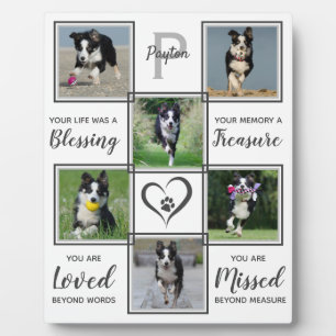 Hundedenkenmal - Geschenk zum Verlust des Haustier Fotoplatte