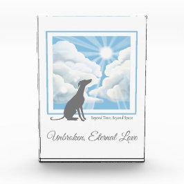 Hundedenkmal Acryl-Fotoblock - Windhund Fotoblock