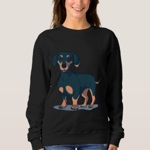 Hundedesign der Coolen Schwarzen Dackel Sweatshirt