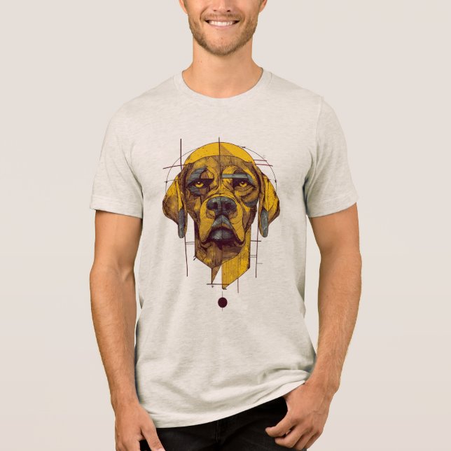 Hundedesign Tri-Blend Shirt (Vorderseite)