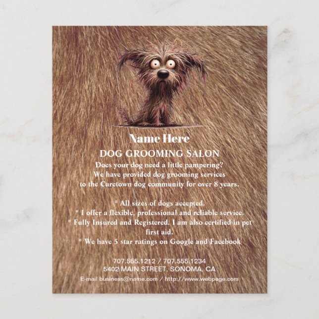 Hundefeld personalisierter Flyer (Vorne)