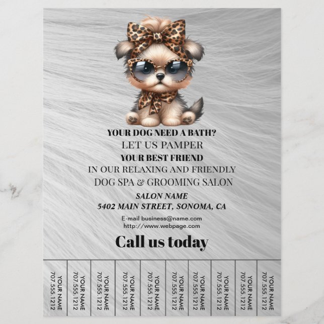Hundefeld personalisierter Flyer (Vorne)