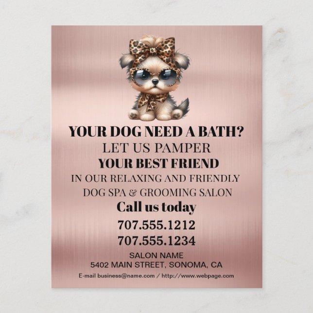Hundefeld personalisierter Flyer (Vorne)