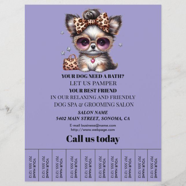 Hundefeld personalisierter Flyer (Vorne)