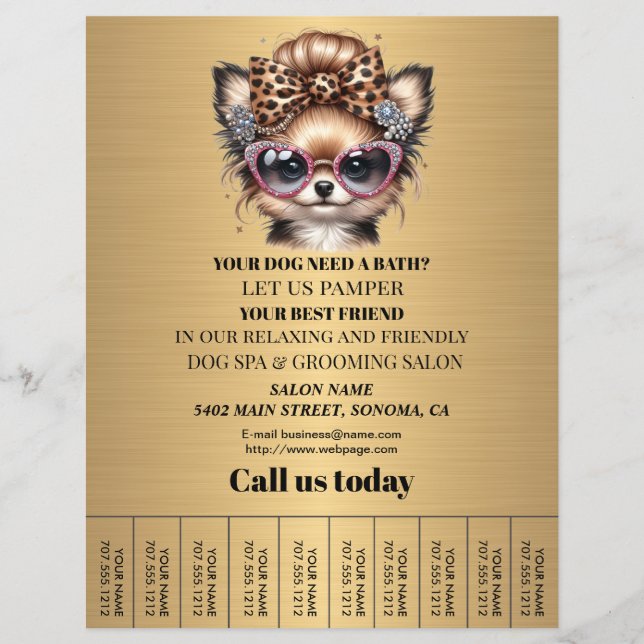 Hundefeld personalisierter Flyer (Vorne)