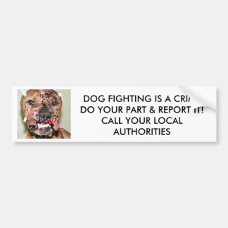 HUNDEFIGHTING IST- a-Verbrechen-Autoaufkleber Autoaufkleber