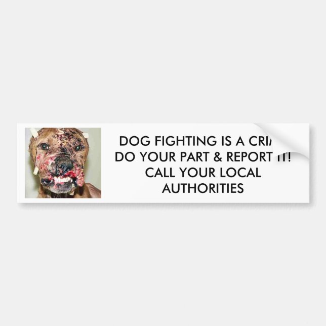 HUNDEFIGHTING IST- a-Verbrechen-Autoaufkleber Autoaufkleber (Vorne)