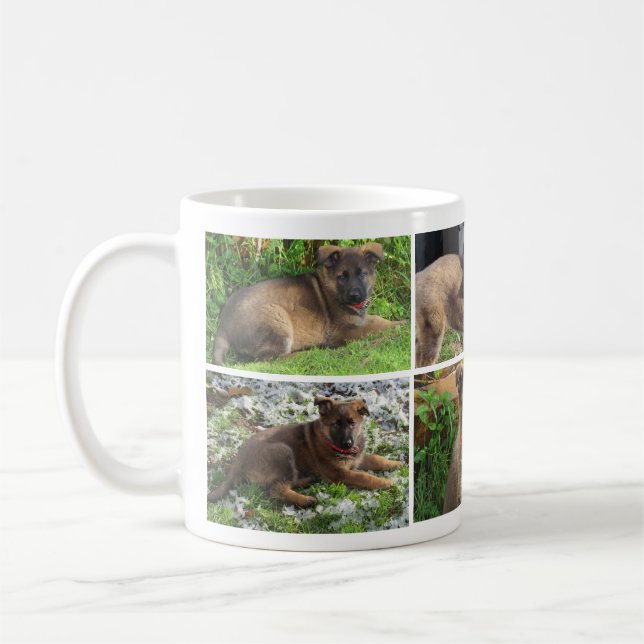 HundeFoto-Collagen-Tasse Kaffeetasse (Links)