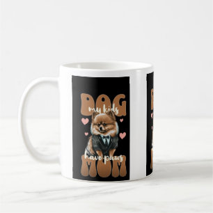 Hundefrauen-Tasse mit Pfotenabdruck – Hübsche Kaff Kaffeetasse