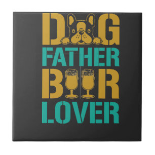 Hundefreund Bierliebhaber Fliese