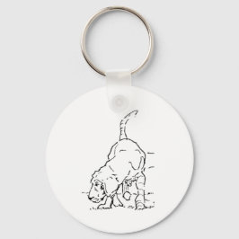 Hundefreund-Erinnerung, Beagle-Illustration Schlüsselanhänger