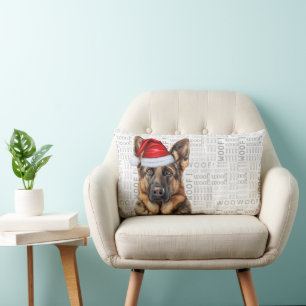 Hundefreund Weihnachten Deutscher Schäferhund mit Lendenkissen