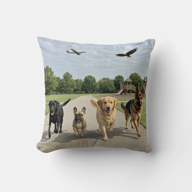 Hundefreunde Kissen (Vorderseite)