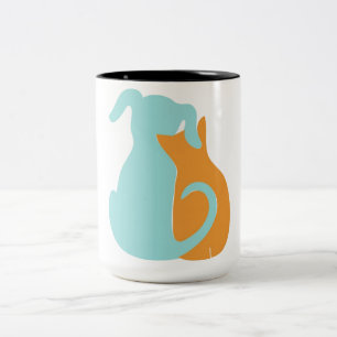 Hundefreunde-Tasse Zweifarbige Tasse