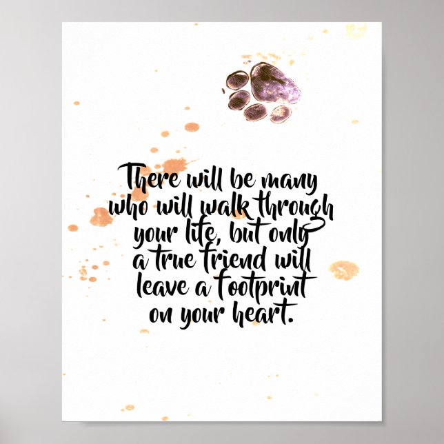 Hundefreunde zitieren Plakatdruckdesign Poster (Vorne)