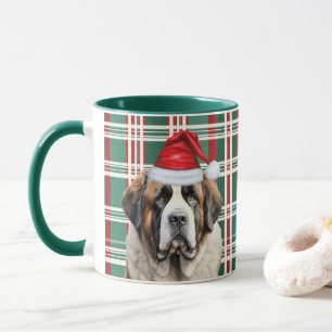 Hundefreundes Saint Bernard Weihnachtsmann Feierta Tasse