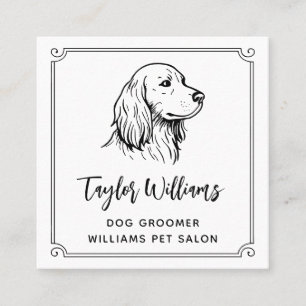 Hundefriseur Pet Grooming Spa Social Media QR Code Quadratische Visitenkarte