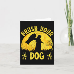 Hundefriseur Sensenmann Halloween Lustiger Hund Karte
