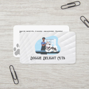 Hundefriseur shampooniert Hund Tierpflege Visitenkarte