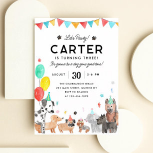 Hundegeburtstag Lass uns feiern Kinderparty Einladung