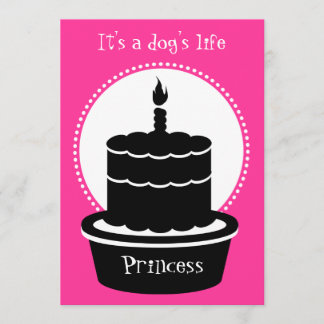 Hundegeburtstags-Einladung - das Leben u. die Einladung