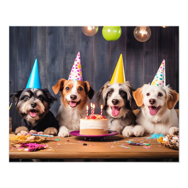 Hundegeburtstagsfeier Fotodruck (Vorne)