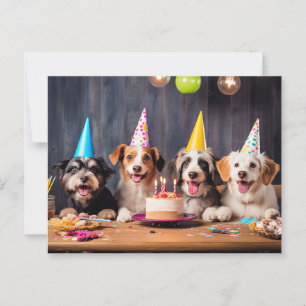 Hundegeburtstagsfeier Postkarte