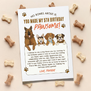 Hundegeburtstagskarten zum Dankeschön Dankeskarte