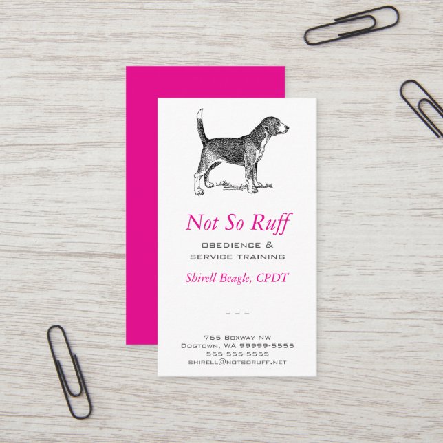Hundegeschäft Visitenkarte (Vorderseite/Rückseite Beispiel)