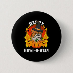 Hundegeschenk Bulldog Halloween-Geschenk für Hun Button