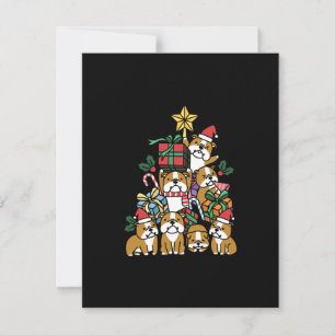 Hundegeschenk   Christmas Tree English Bulldog Dog Dankeskarte