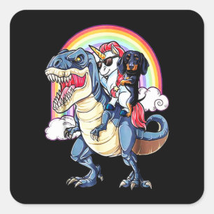 Hundegeschenk Dackel Wirklich Cool Quadratischer Aufkleber