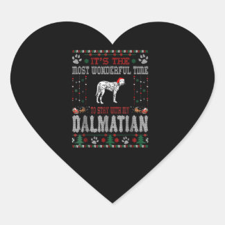 Hundegeschenk Die schönste Zeit des Dalmatiners Herz-Aufkleber