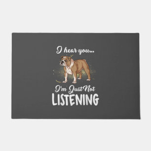 Hundegeschenk Englischer Bulldog, den ich höre, d Fußmatte