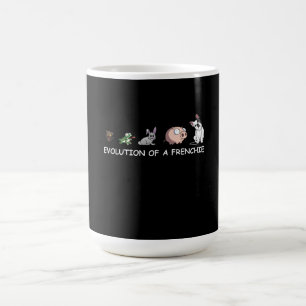 Hundegeschenk Evolution eines Franzosen Kaffeetasse