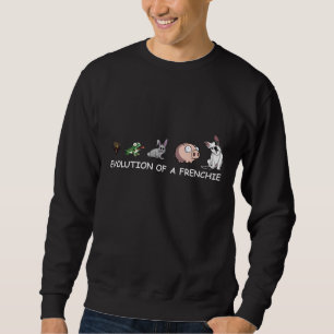 Hundegeschenk  Evolution eines Franzosen Sweatshirt