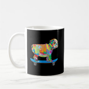 Hundegeschenk Farbenfrohe Coole Bulldog Puppy-Sk Kaffeetasse
