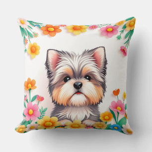 Hundegeschenk Floraler Hund Kissen