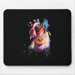 Hundegeschenk Französische Bulldog Hand Zeichnen Mousepad