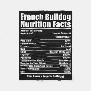 Hundegeschenk Französische Bulldog Nutrition Fak Fleecedecke
