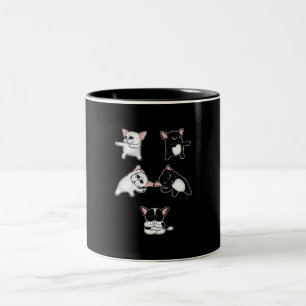 Hundegeschenk French Bulldog Black and White Lov Zweifarbige Tasse