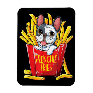 Hundegeschenk   Frenchie Fries Magnet