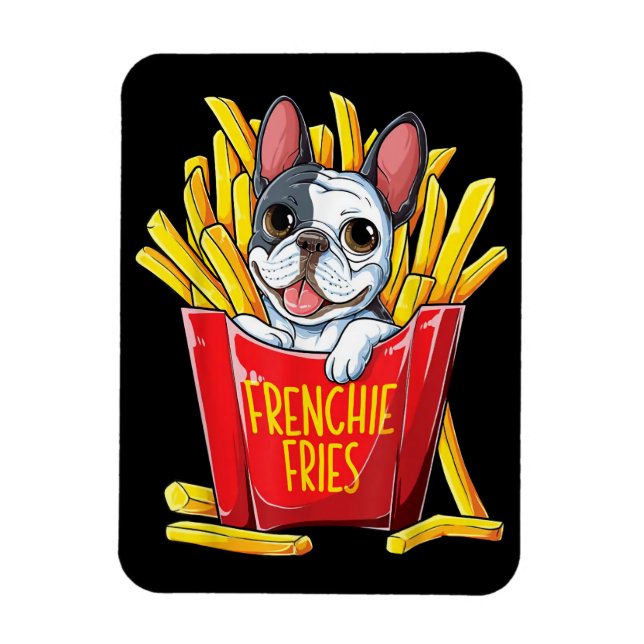 Hundegeschenk | Frenchie Fries Magnet (Vertikal)