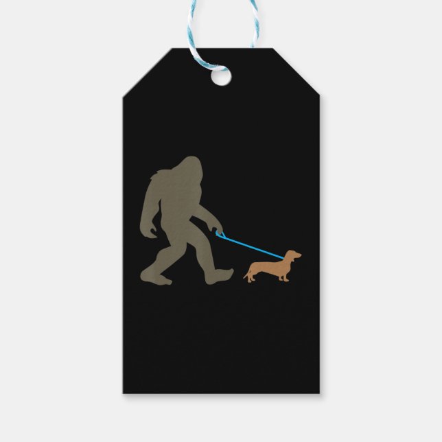 Hundegeschenk | Fußgängerwanderung Dackel Geschenkanhänger (Vorderseite)