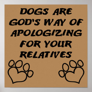 Hundegeschenk Gott-vom lustigen Plakat-Zeichen Poster